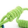 Dog Toy Dog Chews Cotton Rope Knot Ball Grinding Teeth odontoprisis Pet Toys Lar Outdoor Traning Fun Playing Green Rope Ball Toy