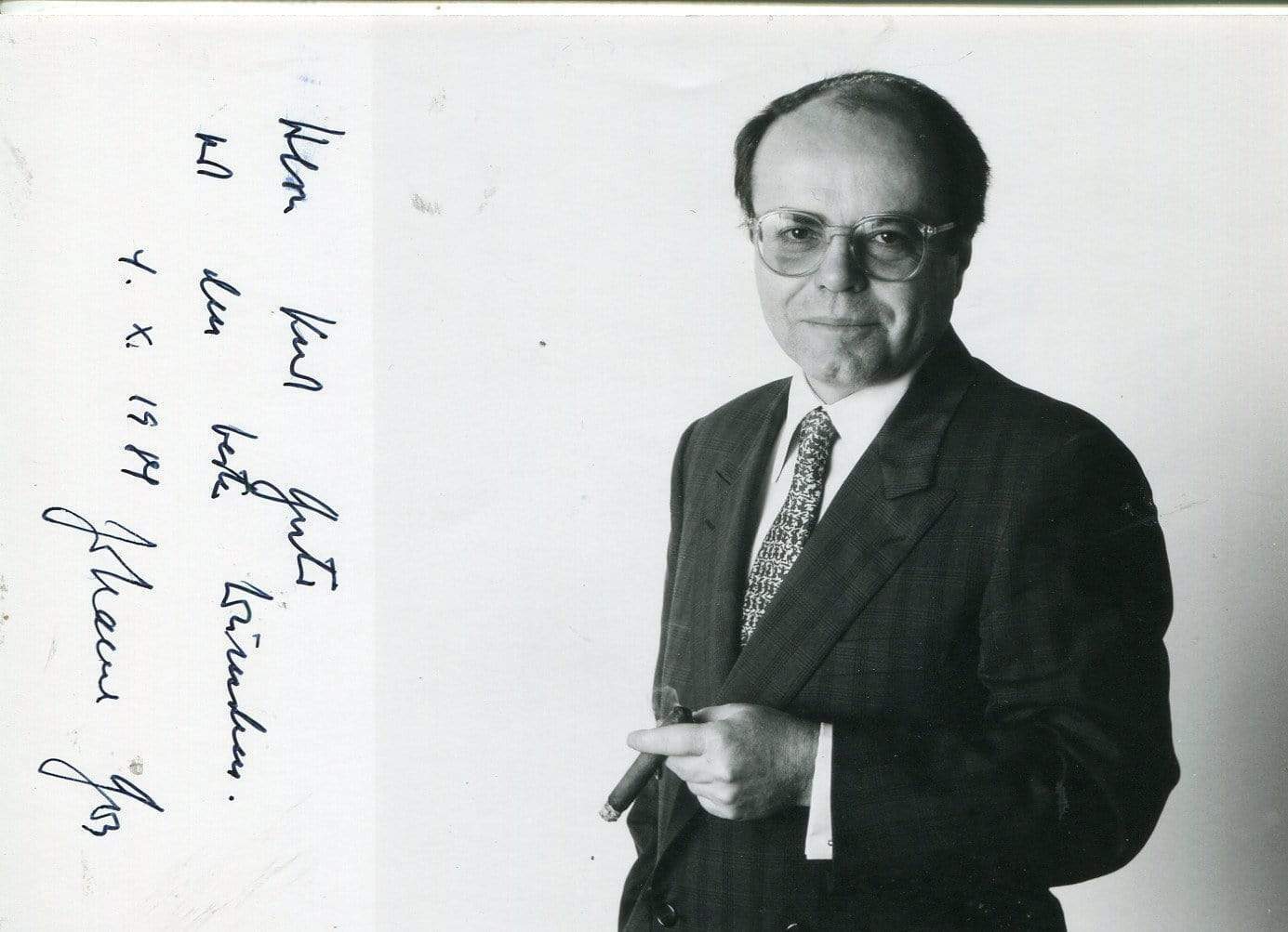 Johannes Gross autograph Journalist and publisher, signed Photo Poster painting