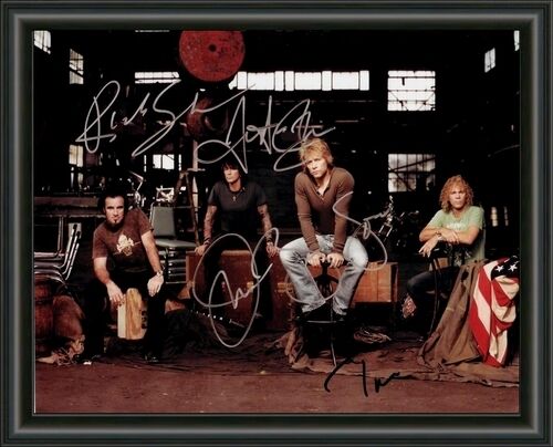 BON JOVI BAND - A4 SIGNED AUTOGRAPHED Photo Poster painting POSTER -  POSTAGE