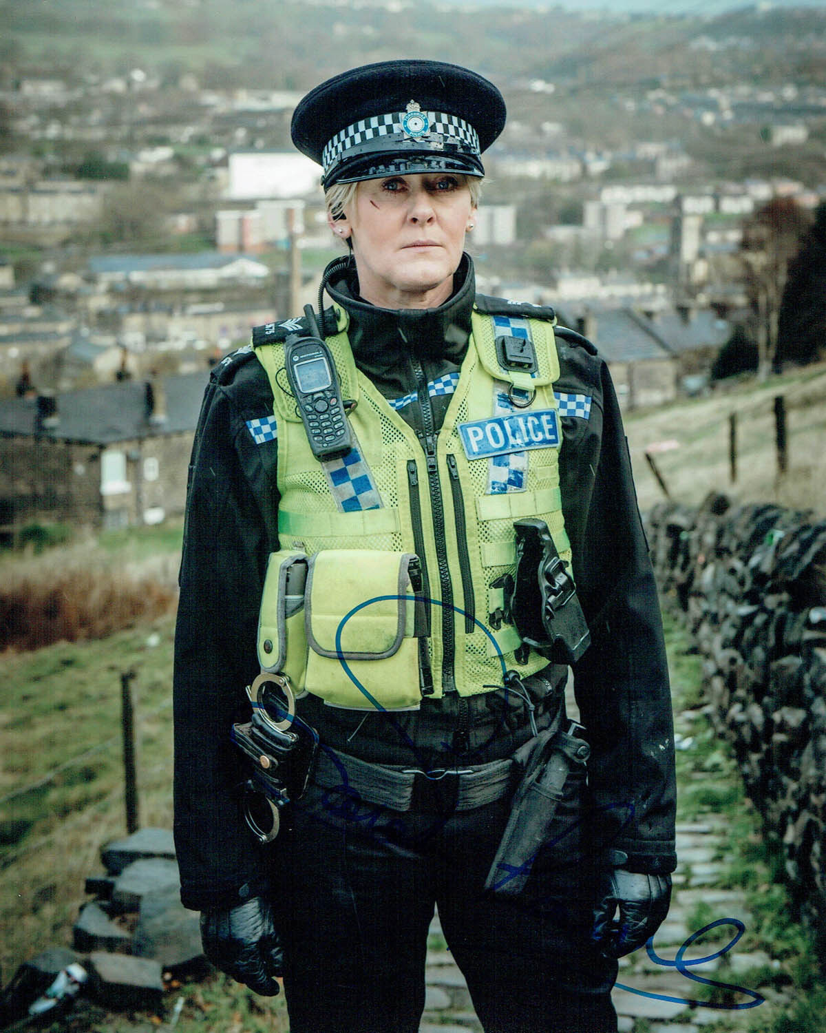 Sarah LANCASHIRE SIGNED Happy Valley Actress 10x8 Photo Poster painting 2 AFTAL Autograph COA