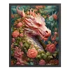 >SALE<Full Embroidery Eco-cotton Thread 11CT Print Flower Dragon Cross Stitch 50x60cm