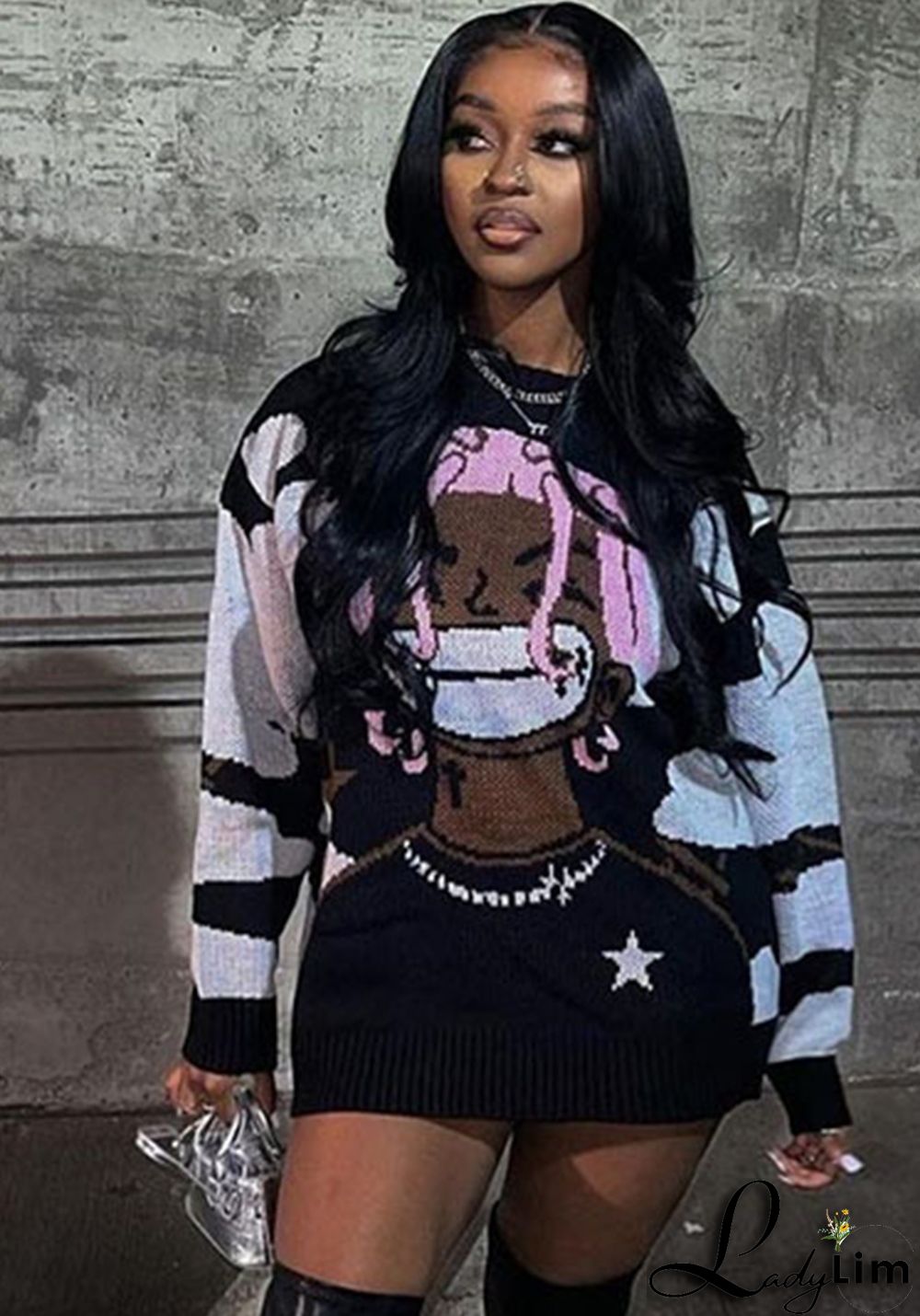 WomenLoose Casual Round Neck Sweater