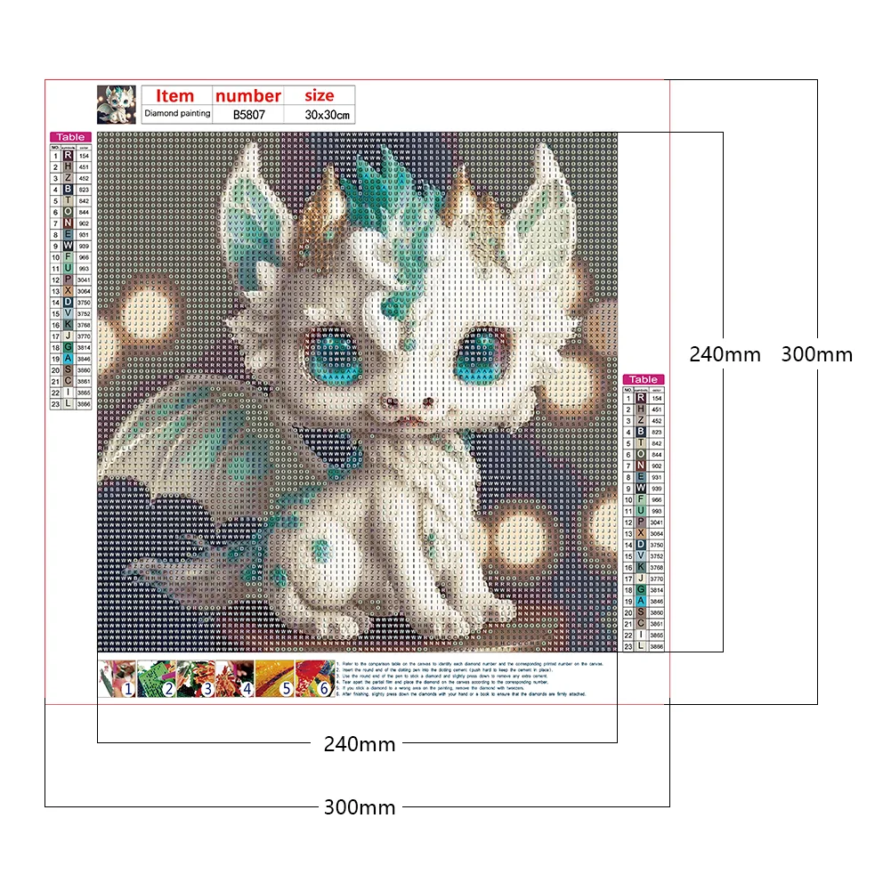 Diamond Painting - Full Round Drill - Dragon(Canvas|30*30cm)
