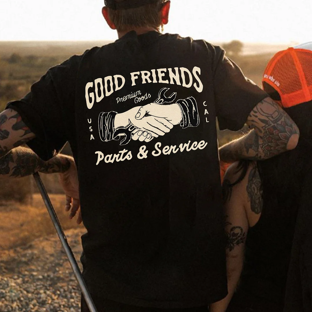 GOOD FRIENDS PANTS & SERVICE Print Men's T-shirt