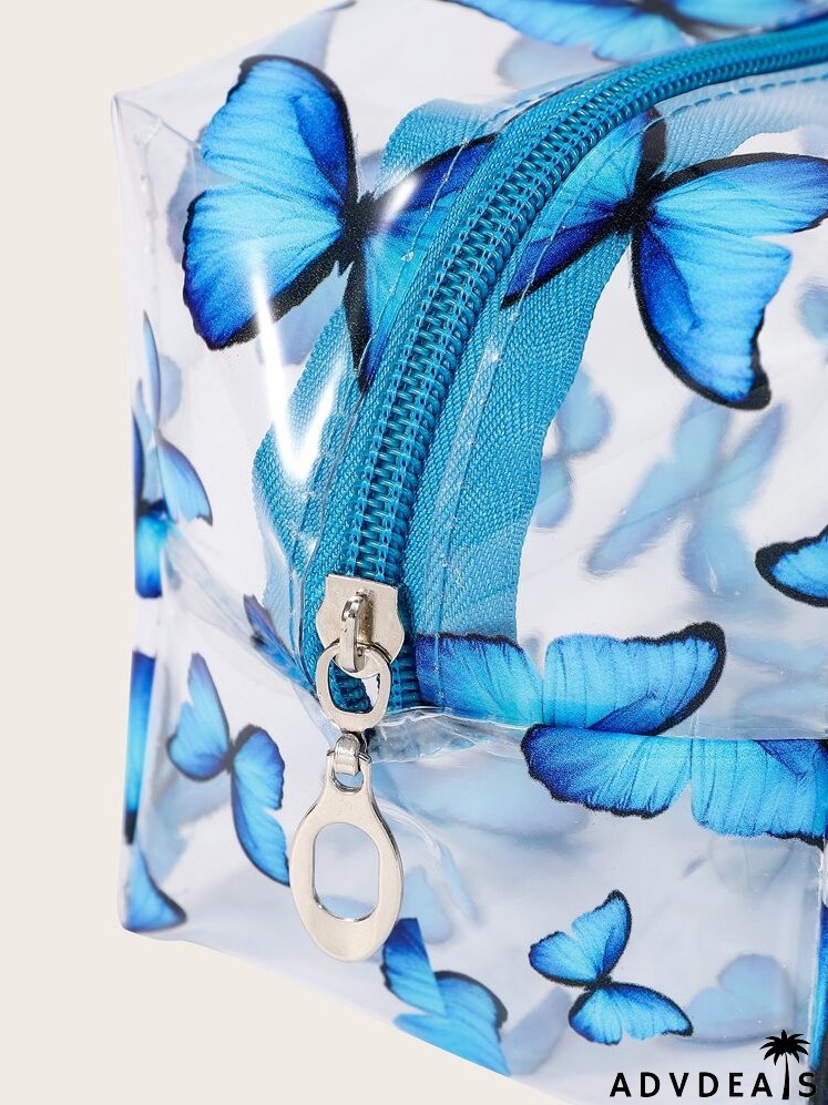 Butterfly Clear Makeup Bag