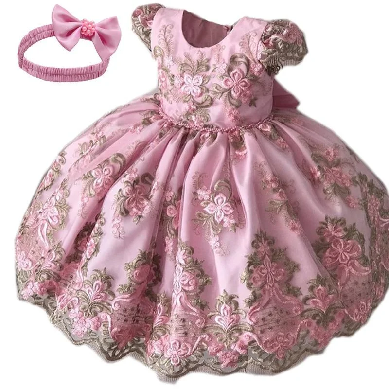 Baby Girl Dress 1 Year Birthday 3 6 9 12 18 24 Months Toddler Girl Clothes Lace Christening Gown Princess Infant Party Dresses