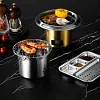 Home Stainless Steel Outdoor Mini Charcoal Stove Portable Round Barbecue Grill
