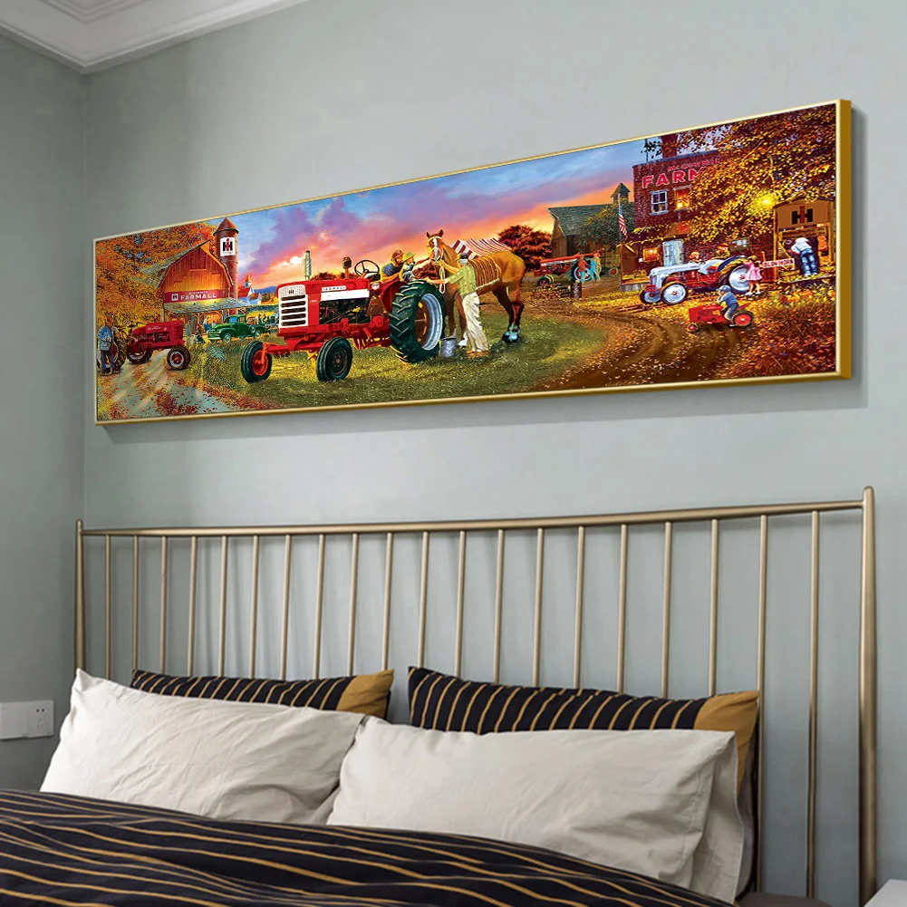 Diamond Painting - Full Round Drill - Farm Tractor(90*30cm)