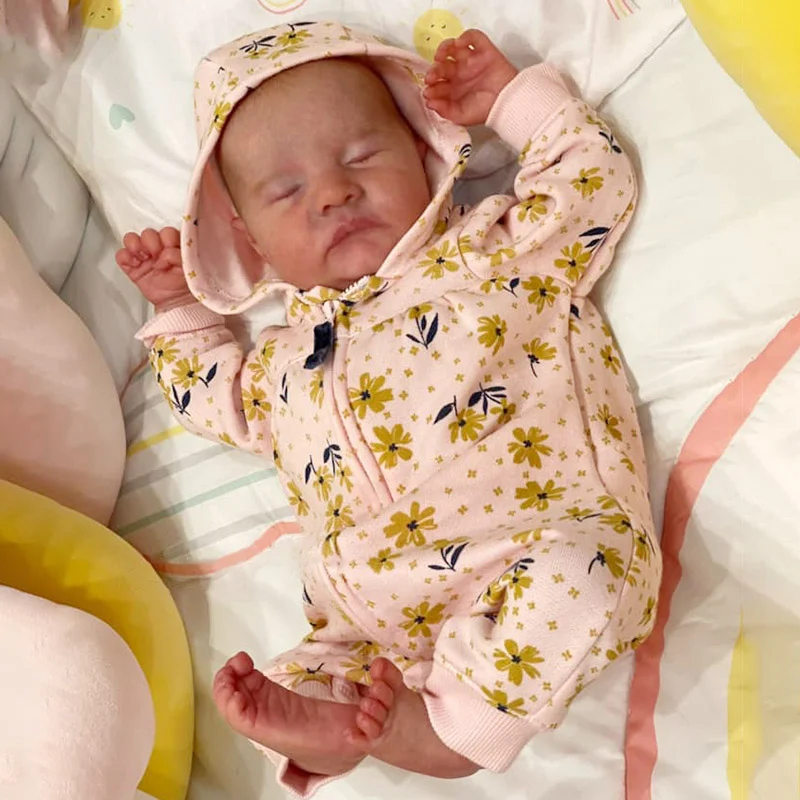 20'' Real Lifelike Isabel Silicone Sleeping Reborn Newborn Baby Doll Girl,Best Gift for Children