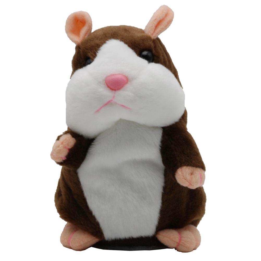 

Cute Talking Hamster Plush Animal Doll Sound Record Repeat Educational Toys, Dark brown, 501 Original