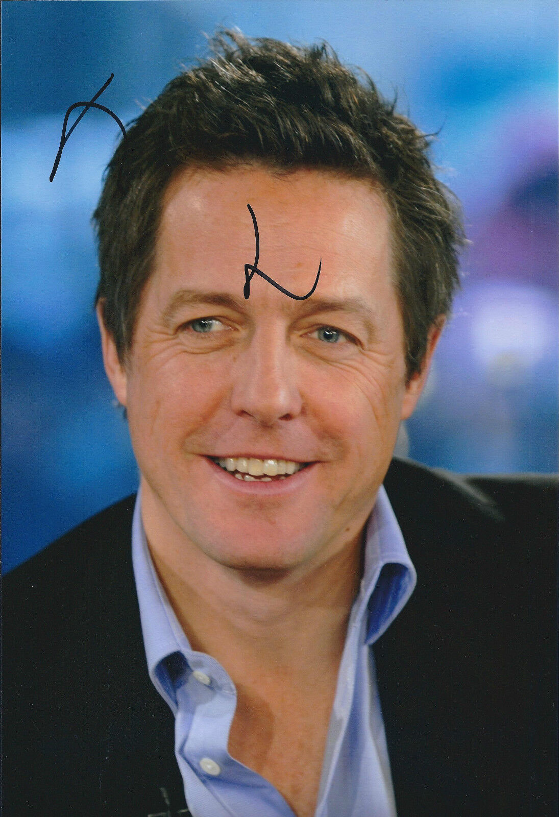 Hugh GRANT Signed Autograph Photo Poster painting COA AFTAL Notting Hill Mickey Blue Eyes RARE