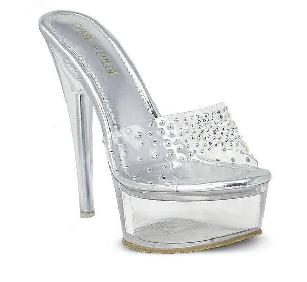 Serenity-4 Clear Platform High Heels