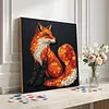 Framed Vulpes - DIY Button Art Painting Kit for Creativity DIY Pearl Dot Crafts for Gift Home Wall Decor 30*30CM