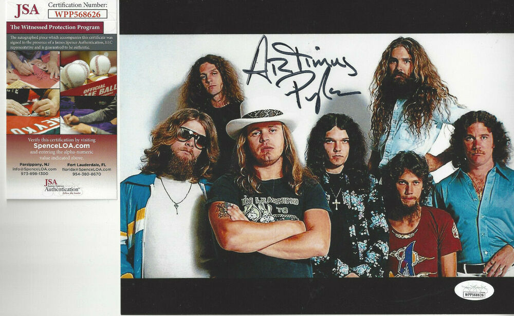 Lynryd Skynyrd drummer Artimus Pyle autographed 8x10 color  Photo Poster painting  JSA Certified