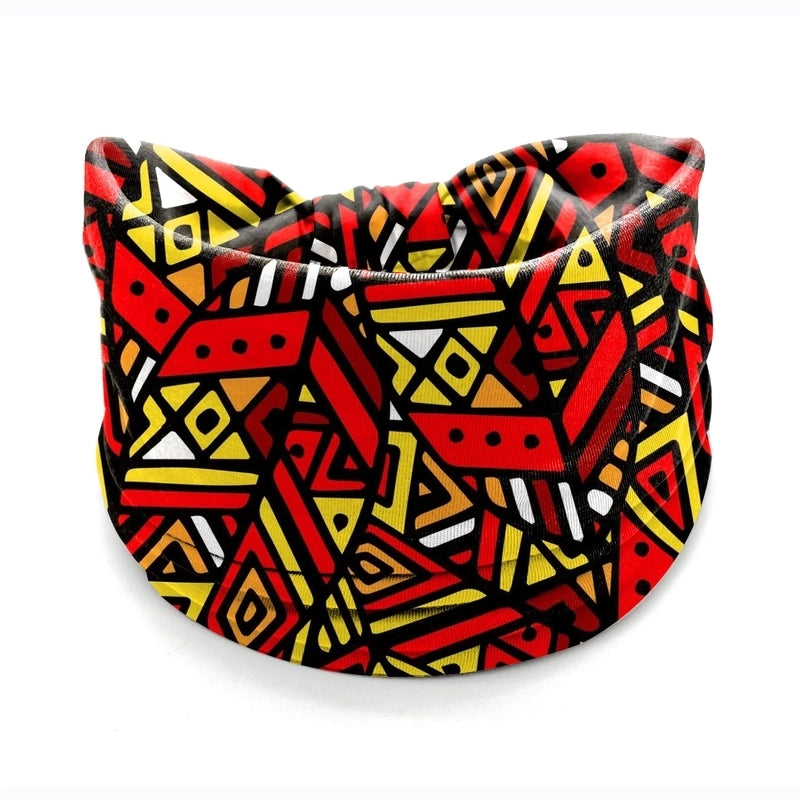 Women’s Hair Band African Print Pattern Wide Edge Elastic Knot Sports Yoga Headband Women’s Headwear Hair Accessories