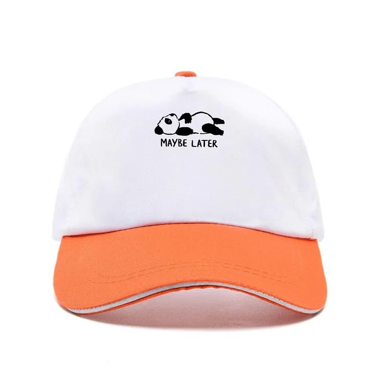 cap hat 100% Cotton Woen T uer ovey Panda Printed Feae Tee Woan Top Adjutabe ady Baseball Cap