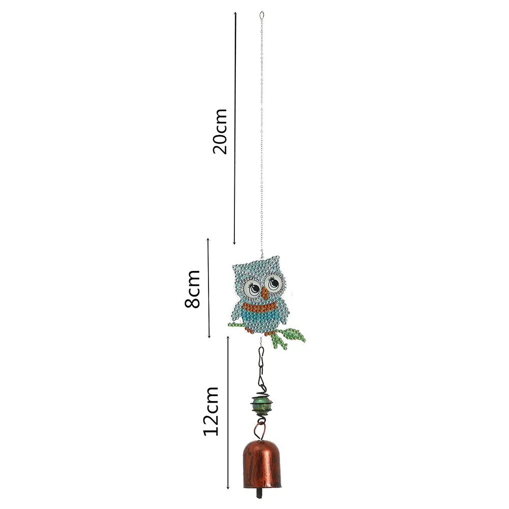 DIY Diamond Painting Bells Wind Chime Pedant - Owl
