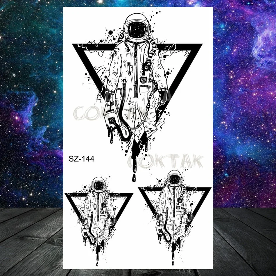 Lovely Small Planets Temporary Tattoos Realistic Sheets Body Art Arm Tattoos Paper For Adult Kids Fake Waterpoof Tattoo Sticker