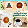 6pcs Christmas Tree Diamond Painting Art Acrylic Coasters