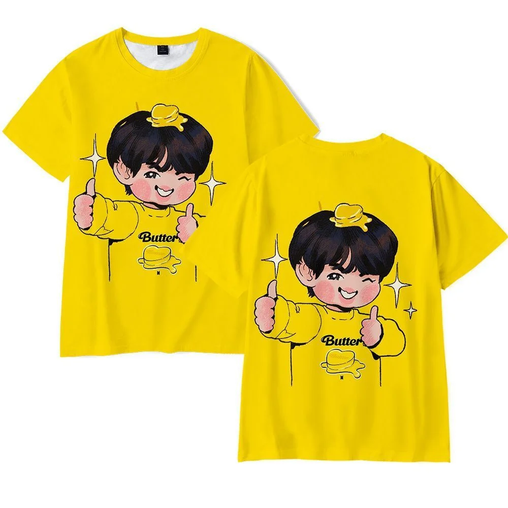 방탄소년단 BUTTER Cartoon Style T-Shirts