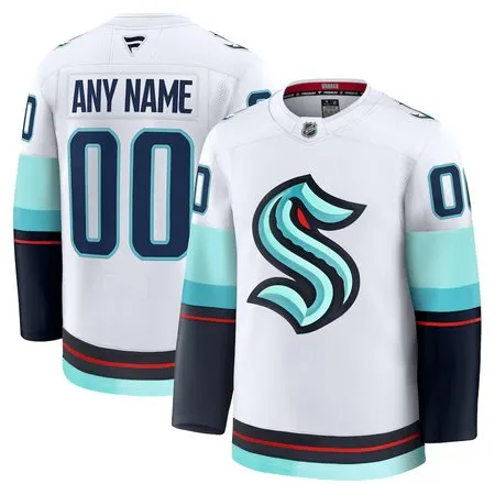 Men's Seattle Kraken  White Away Premium Custom Jersey