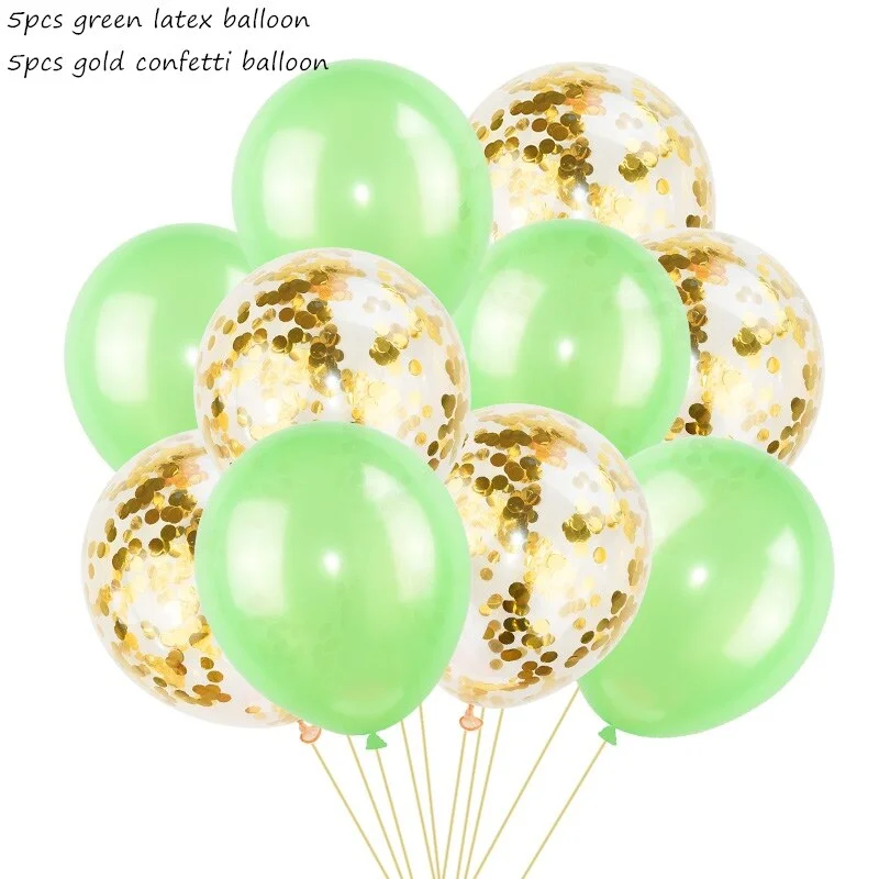 10Pcs Mixed Confetti Balloons Happy Birthday Party Helium Balloon Decorations Wedding Festival Latex Balloon Party Supplies