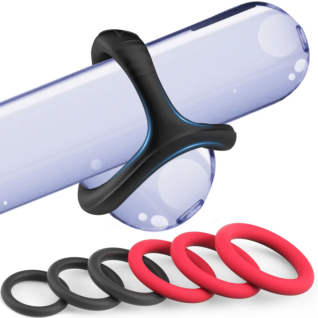 Strechy Silicone Penis Ring Set With 7 Different Sizes For Erection Enhancing