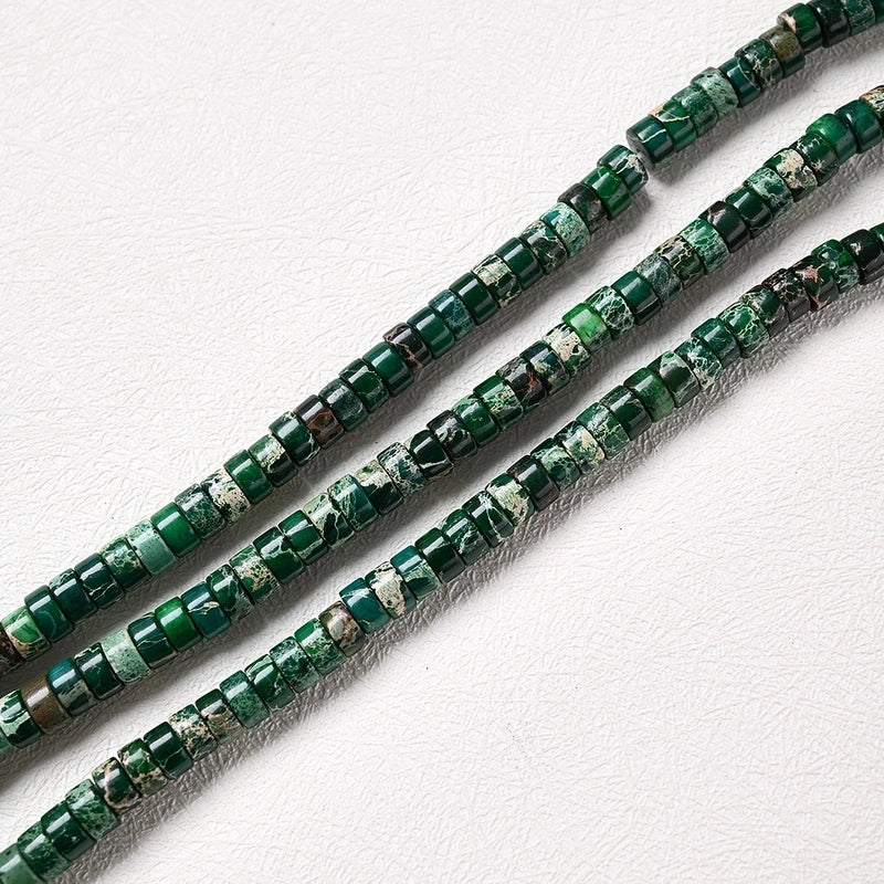 3 Strands / Package Hole 1~1.9mm Natural Stone Imperial Jasper Irregular Colorful Waves Polished Beads