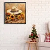 5D DIY Full Square Drill Diamond Painting Sunflower Hat Kit Home Decor 35x35cm (C)