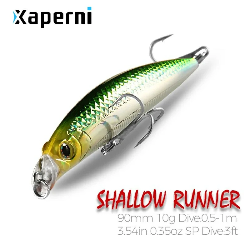 Xaperni 90mm 10g professional quality magnet weight fishing lures minnow crank hot model Artificial Bait Tackle