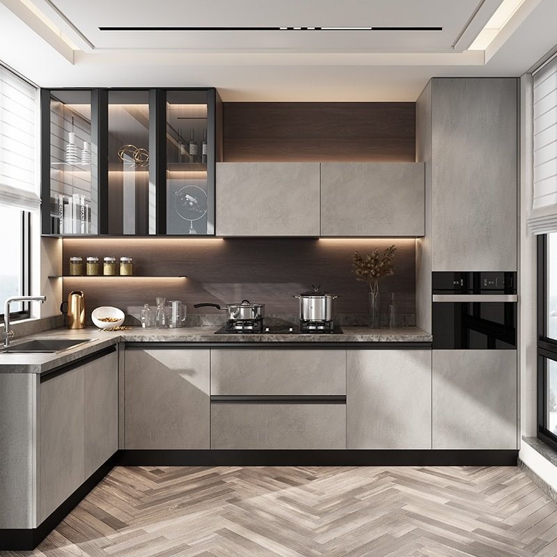 L Style Kitchen Cabinet