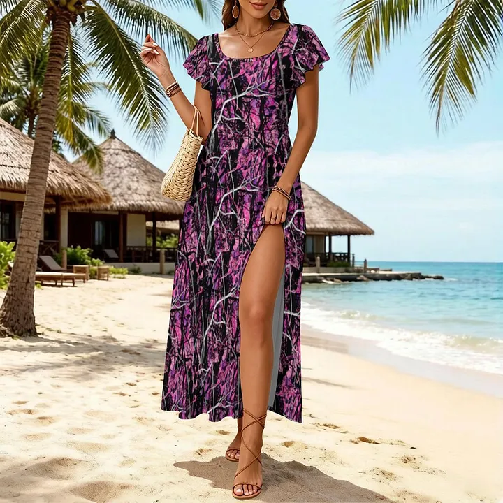 camouflage party dresses Camouflage Wrap Dress Diva's Den Fashion, LLC