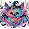 Diamond Painting - Partial Special Shaped Drill - Halloween Owl(Canvas|30*30cm)