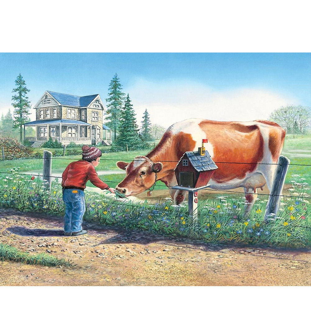 

Cow - Round Drill Diamond Painting - 40*30CM, 501 Original
