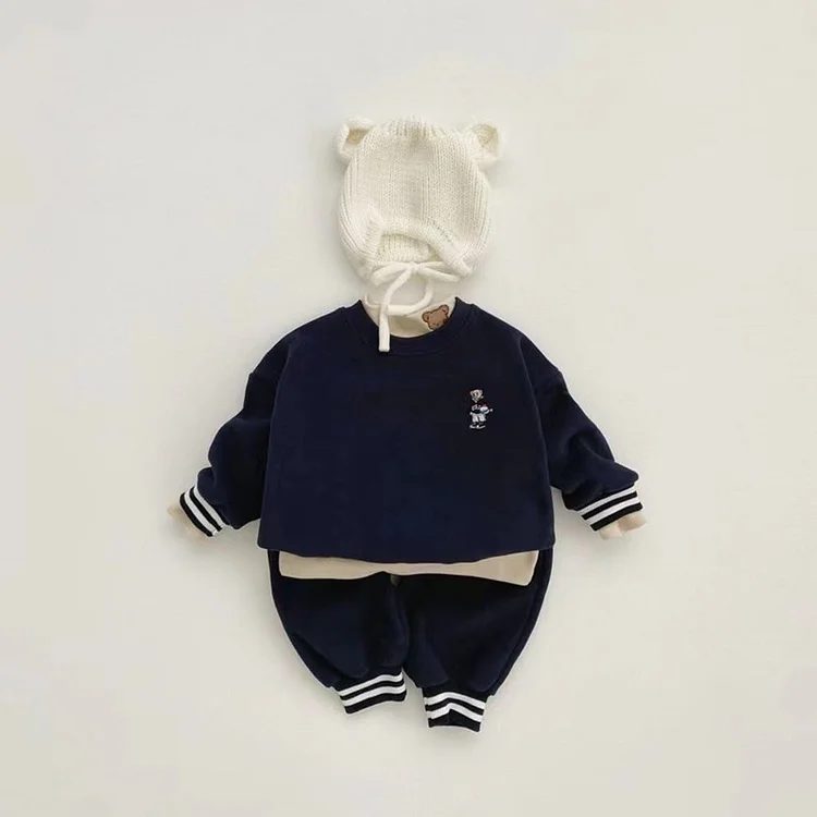 Baby Bear Fleece Lined Sweatsuit 2 Pieces Set