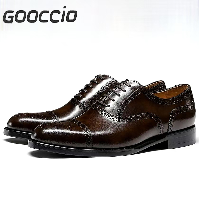 TF205 Museum Calf-Skin Oxford Shoes For Men  GOOCCIO   
