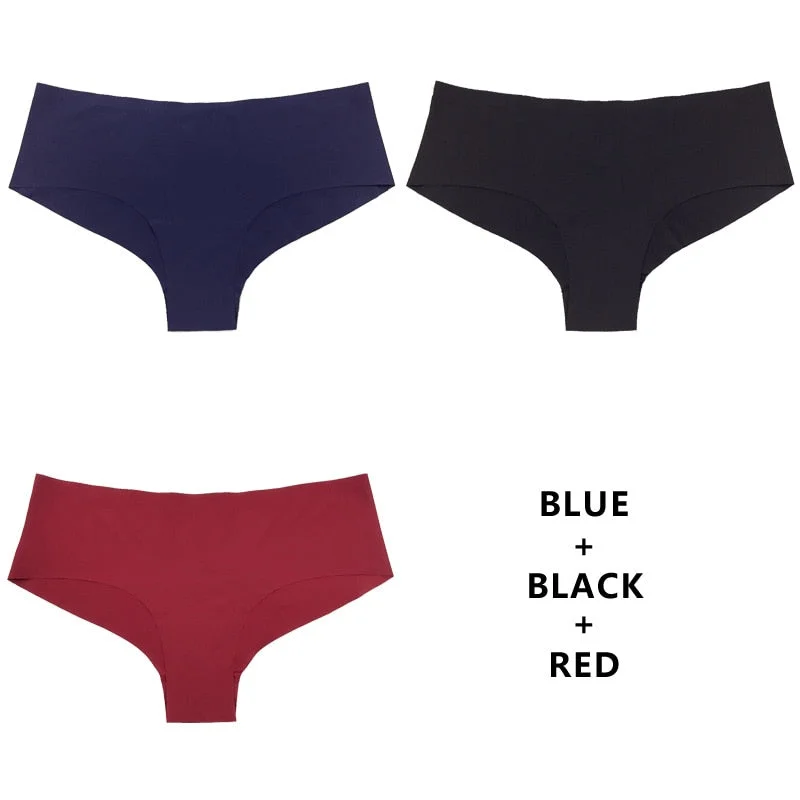 TERMEZY 3Pcs/Lot Seamless Panty Set Underwear Female Comfort Intimates Fashion Low-Rise Briefs 5 Colors Lingerie Drop Shipping