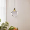 Modern LED Pendant Light Chandelier Long Hanging Light Gold for Office Entrances