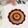(US Only)Crochet Mandala Coaster Handmade DIY Material Package with Crochet Hook(4)