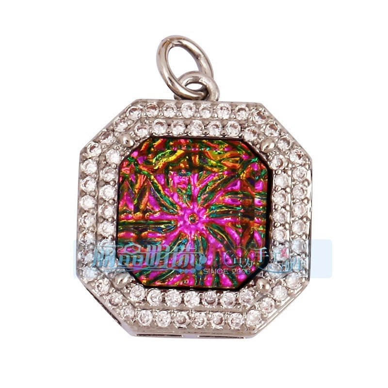 1 Piece Copper Geometric Heart Shape Snowflake Pendant Jewelry Accessories