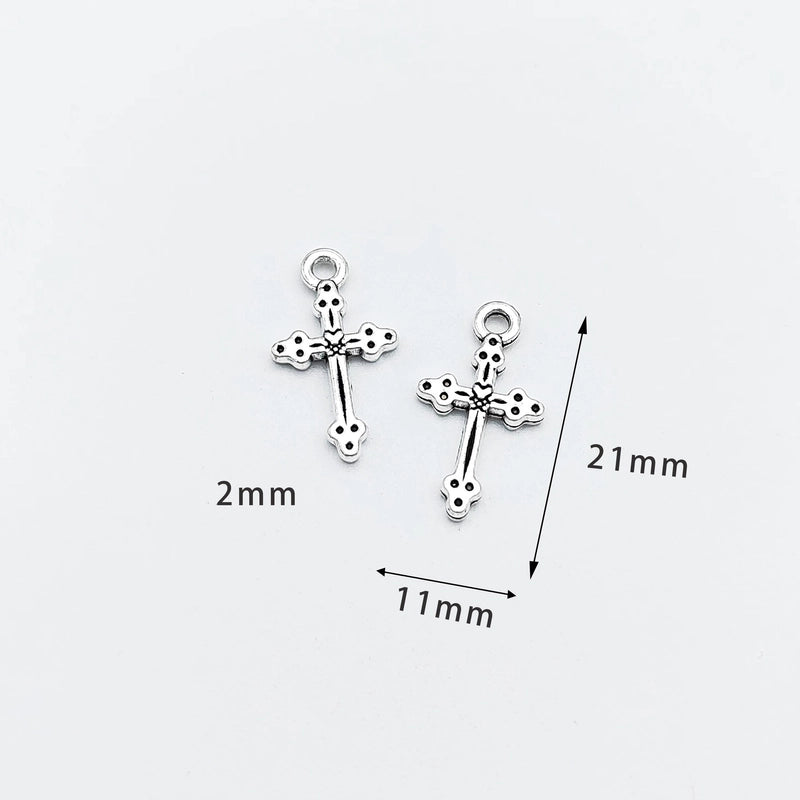 10 Pcs/package Retro Cross Alloy Plating Pendant Jewelry Accessories