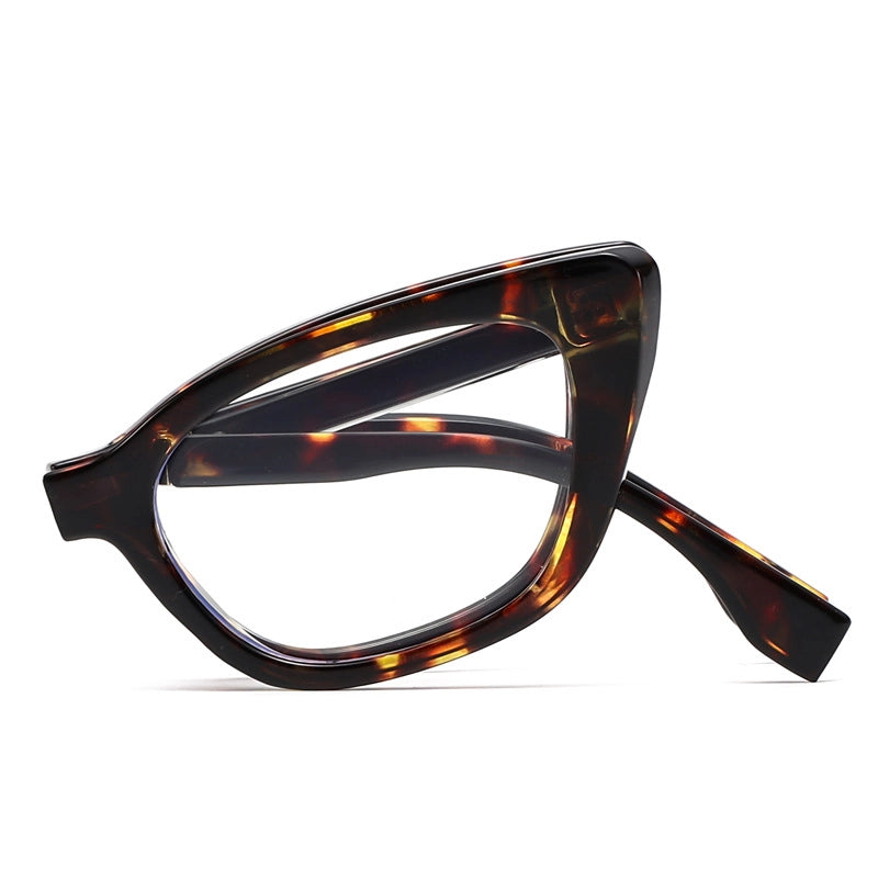 Minimalist Solid Color Leopard Pc Cat Eye Full Frame Women’s Sunglasses