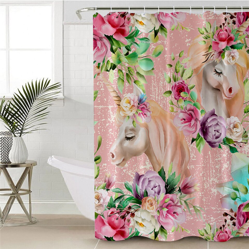 

Unicorn - Print Shower Curtain, 180*180cm, 501 Original