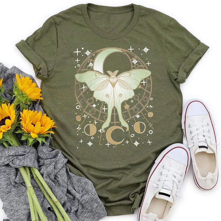 Moth star moonT-shirt Tee -05614#537777