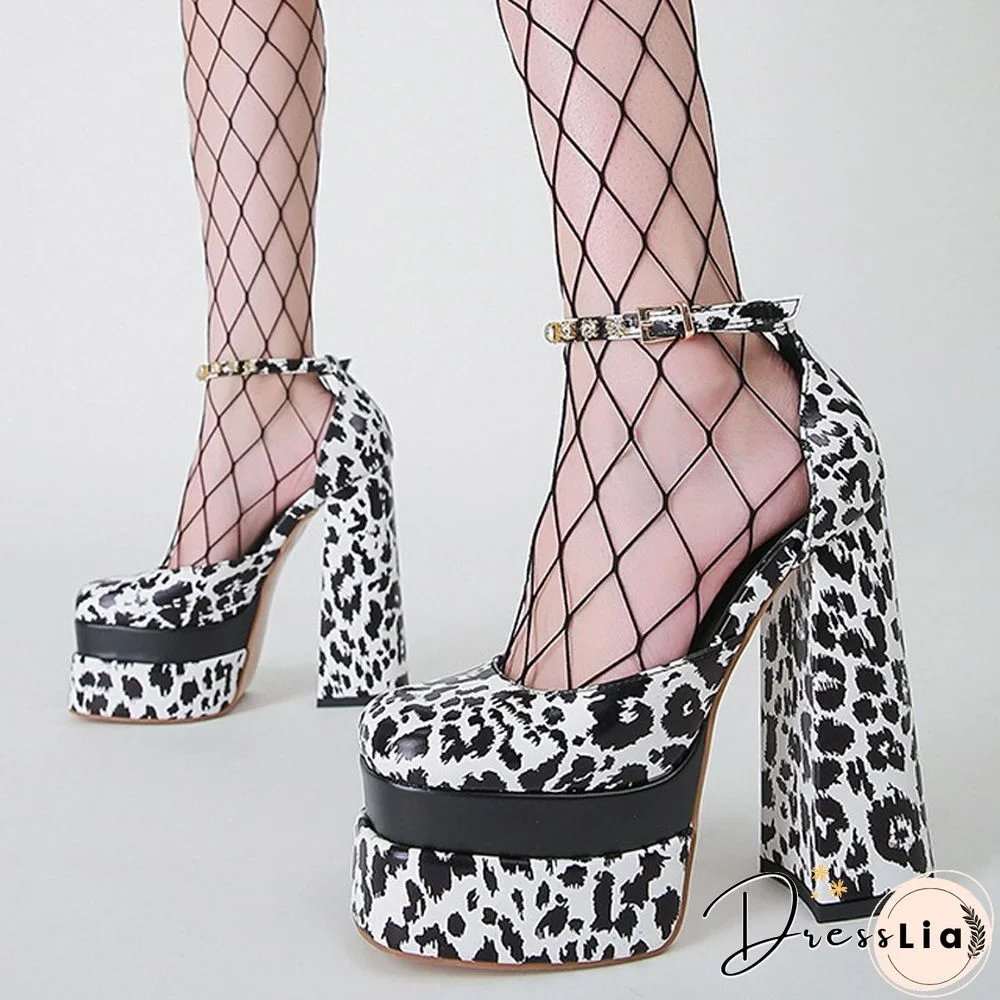 Women's Pumps High Heels Platform Sandals Sexy Dress Party Wedding Shoes Women Square Toe High Heel Crystal Female Sandal