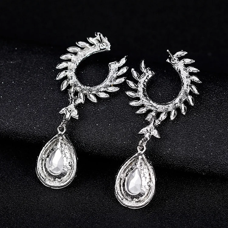 Personalized creative minimalist alloy drop earrings with diamonds