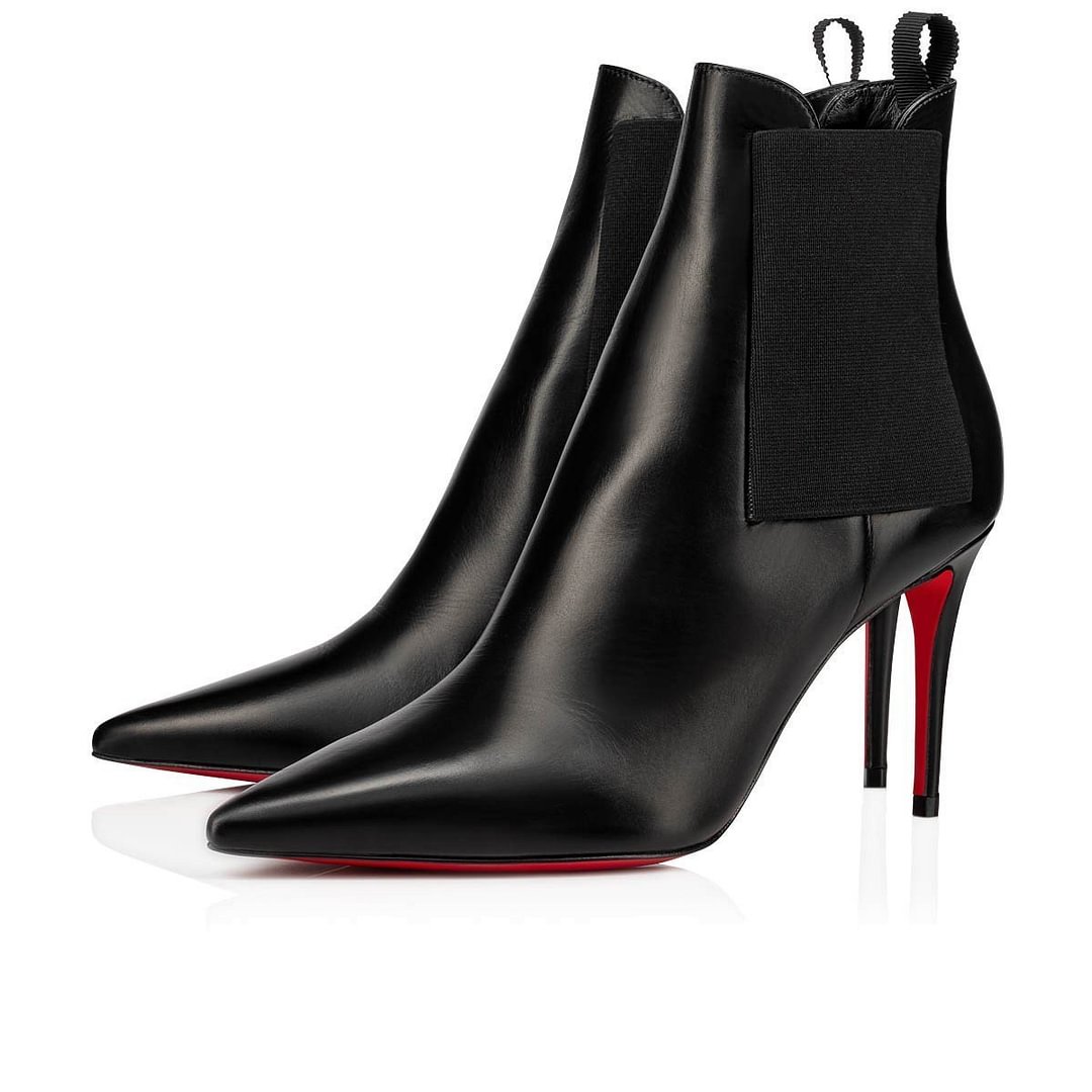 red bottom ankle booties