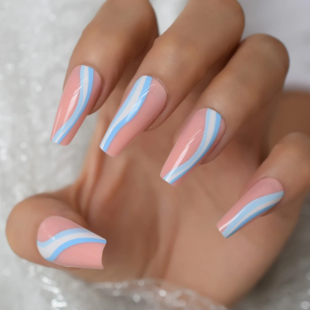 Leopard Fake Nails Butterfly 2021 Press On Nails Fake Nails With Designs Medium False Nail Coffin Tips Trendy Fingernails Charms-Nail Inspo