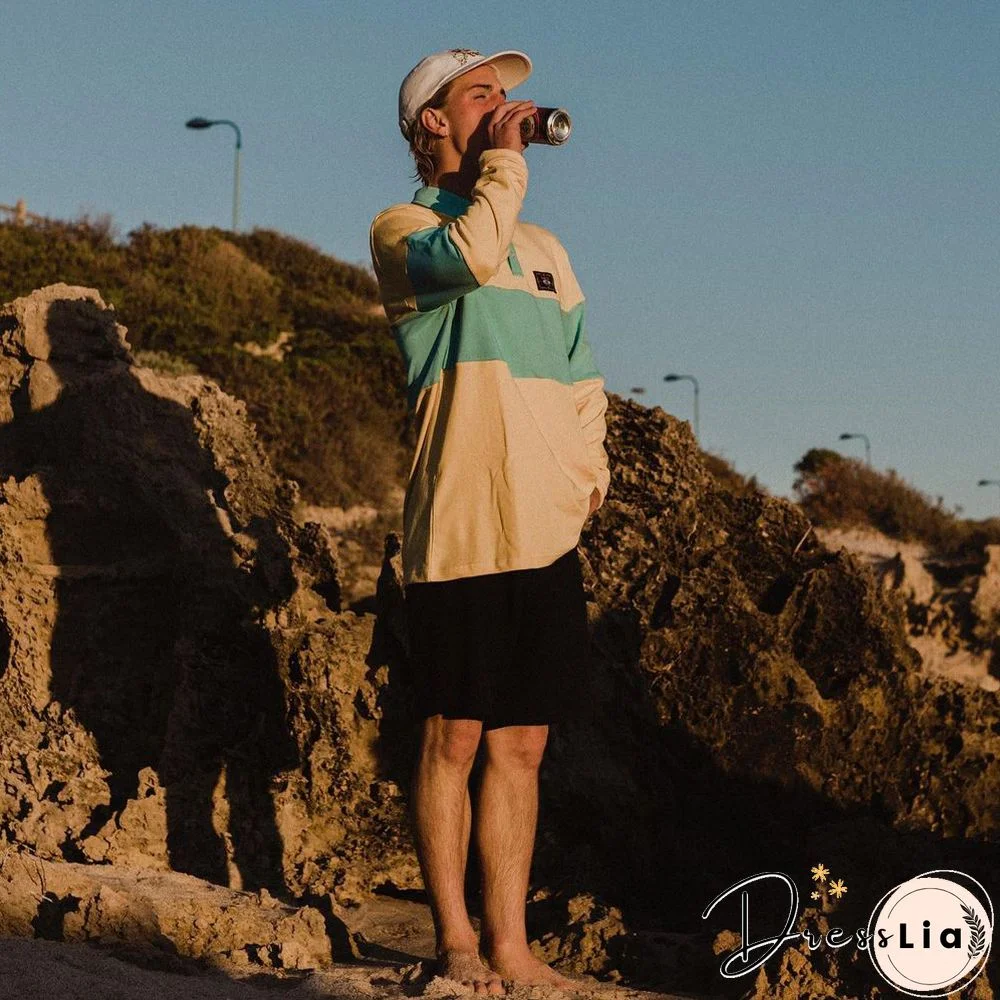 Mens Vintage Basic Long Sleeve Sweatshirt