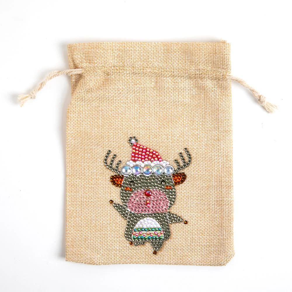 DIY Diamond Painting Christmas Gift Bag - Elk